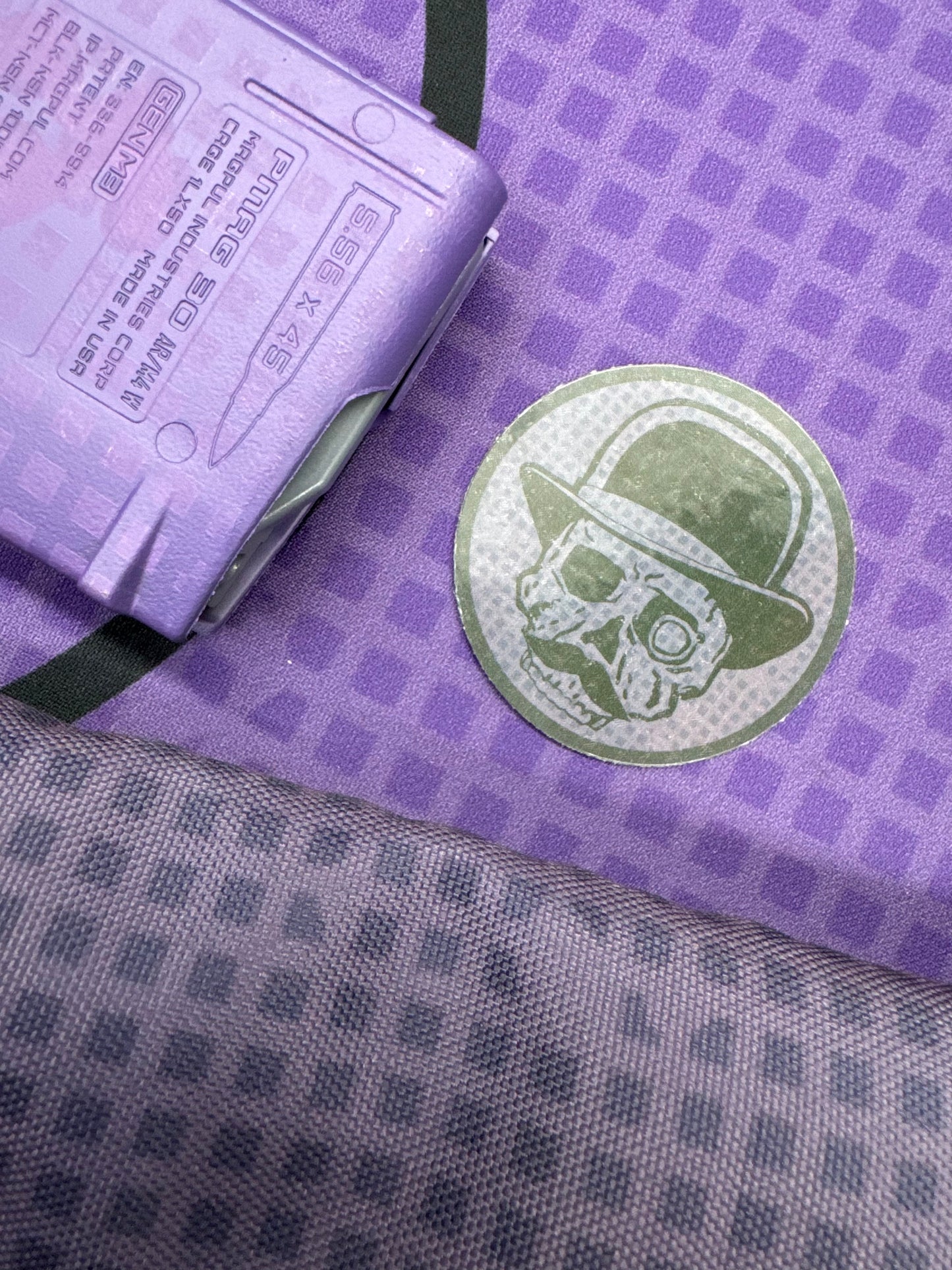 Purple DNC Skull Tempemporary Tattoo