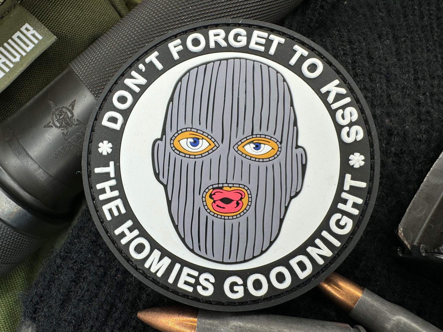 Kiss The Homies Balaclava Patch